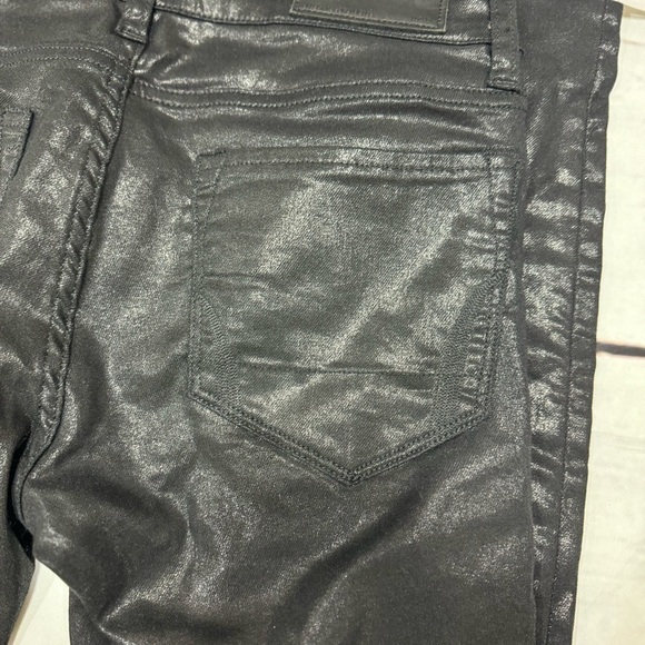 ALLSAINTS SPITALFIELDS women’s cigarette skinny jeans in size 28 Shiny Black EUC - Picture 7 of 16
